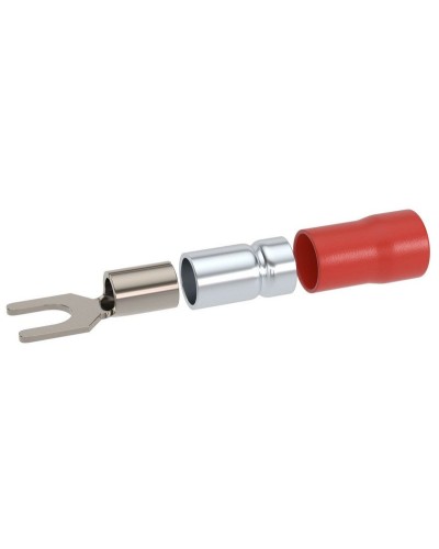 Наконечник вилочный НВИ 0,25-1,5 М6 (D6,4мм) (100 шт) (2A16P-DS-PVC). Наконечник вилочный с изолированным фланцем ПВХ, двойная гильза. ДКС в Щелково