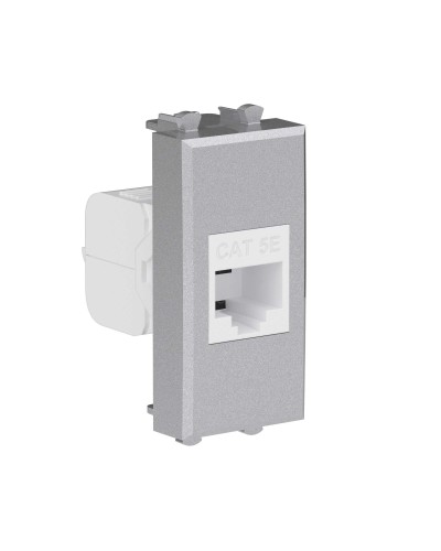 Розетка RJ-45, кат.5E, Avanti, 1 модуль, закаленная сталь (4404661): Розетка компьютерная модульная в Щелково