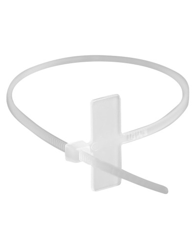 Хомут 2,5x110 белый (100шт) (252110SR-M): Хомут маркировочный, горизонтальная табличка под замком 20x9 в Щелково