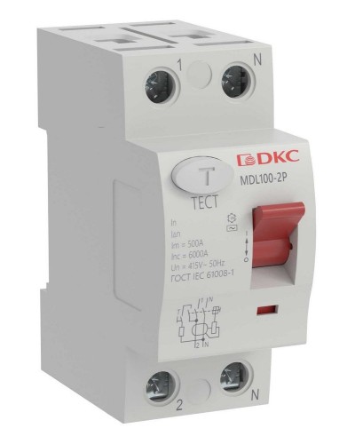 YON MAX MDL100 ВДТ, 2P, 30mA, 16A, АС (MDL100-2P2-16-AC). Автоматический выключатель дифференциальный (УЗО). ДКС в Щелково