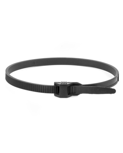 Хомут 9х300 P6.6 черный (100шт) (26502SR). Хомут с плоским замком. ДКС в Щелково