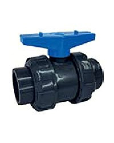 Ecoplast кран шаровый d25 (уплотнение TPV, остальное EPDM) с муфтовым окончанием (49447). Кран шаровый. Экопласт в Щелково