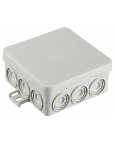Коробка JBL085 85х85х38, 12 вых., 4P (0,15...6мм²) серая (43755HF-GR). Коробка монтажная, огнестойкая, без галогена. Экопласт в Щелково