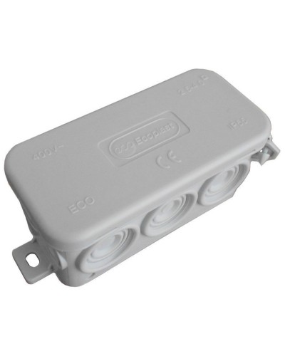 Коробка JBL090 90х42х40, 10вых., 4P (0,15…2,5мм²) серая (43154HF-GR). Коробка монтажная, огнестойкая, без галогена. Экопласт в Щелково