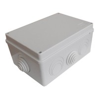 Коробка JBS210 210х150х100, 8 вых., 24P (0,15...2,5мм²) серая (43636HF-GR). Коробка монтажная, огнестойкая, без галогена. Экопласт