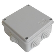 Коробка JBS100 100х100х55, 6 вых., 3P (0,15...2,5мм²) серая (43007HF-GR). Коробка монтажная, огнестойкая, без галогена. Экопласт