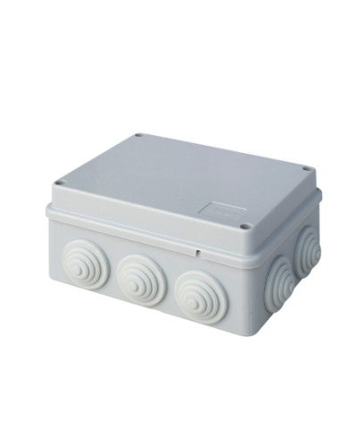 Коробка JBS150 150х110х70, 10 вых., 6P (0,15...2,5мм²) серая (43069HF-GR). Коробка монтажная, огнестойкая, без галогена. Экопласт в Щелково