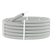 Труба HFFR тяжелая D25, серая (21125HF-GR): Труба гофрированная, с зондом, не распространяющая горение, без галогена