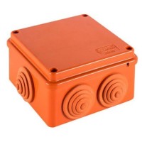 Коробка JBS100 100х100х55, 6 вых., 6P (1,5…10мм²) (43367HF): Коробка монтажная, огнестойкая, без галогена