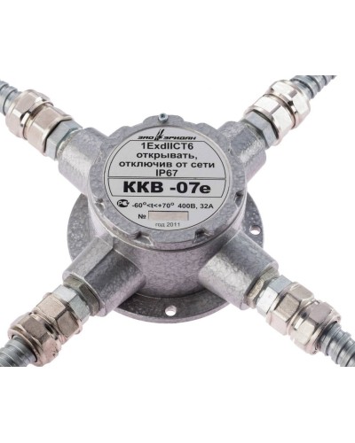 ККВ-07е-Ех-А-Р1-К-БК1, КВМ15+КВМ15+КВМ15+КВМ15. Коробка коммутационная взрывозащищенная крестообразная. Эридан в Щелково