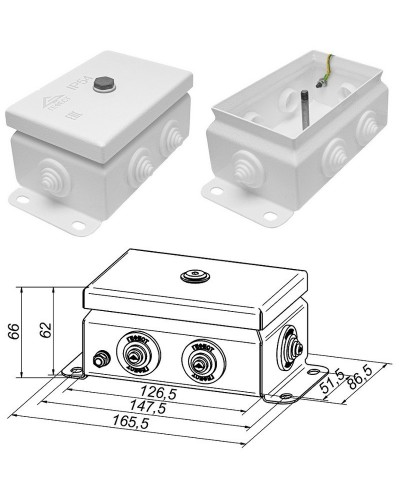 КМ IP55-0812 (без DIN рейки). Коробка монтажная электротехническая. Гефест в Щелково