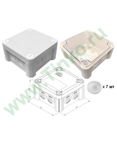 КМ-1212(П)-IP55. Коробка монтажная. Гефест в Щелково