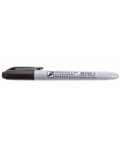 Маркер перманентный Crown «Multi Marker Slim» 2 мм, черный, пулевидный (08-8201): Ручка для маркировки в Щелково