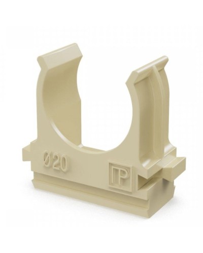 Крепёж-клипса для труб АБС-пластик сосна D20 (100 шт) (PR13.0049). Крепление для труб ПВХ. Промрукав в Щелково