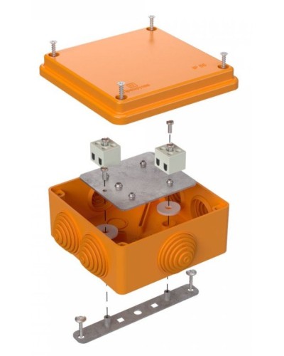 Коробка огнестойкая 100х100х50 (40-0300-FR6.0-4). Коробка огнестойкая для открытой установки. Промрукав в Щелково