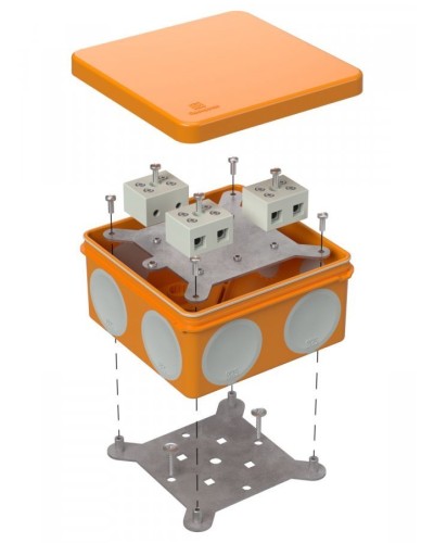 Коробка огнестойкая 100х100х50 (60-0300-FR10.0-6). Коробка огнестойкая для открытой установки. Промрукав в Щелково