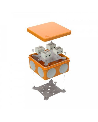 Коробка огнестойкая 100х100х50 (60-0300-FR10.0-8). Коробка огнестойкая для открытой установки. Промрукав в Щелково