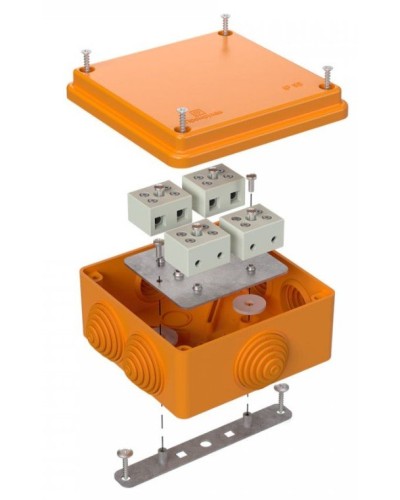 Коробка огнестойкая 100х100х50 для о/п (40-0300-FR2.5-8). Коробка огнестойкая для открытой установки. Промрукав в Щелково