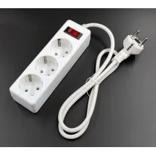 SP3W-510 GARDA. Сетевой фильтр 3 розетки,1м, белый. 5bites