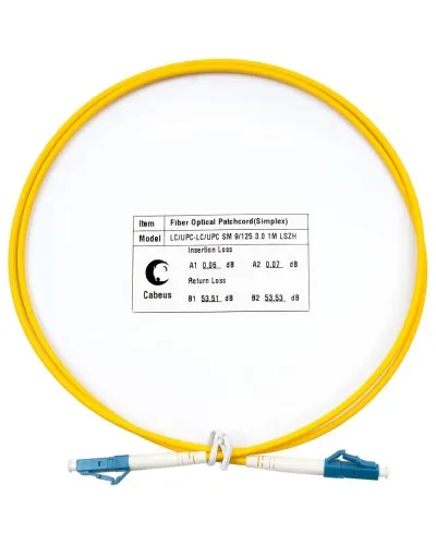 FOP(s)-9-LC-LC-1,5m (8332c). Патч-корд оптический. CABEUS в Щелково