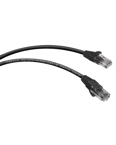 PC-UTP-RJ45-Cat.6-1m-BK (8663c), чёрный. Патч-корд медный. CABEUS в Щелково