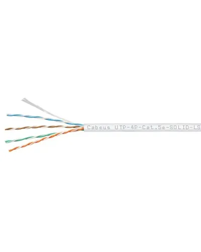 UTP-4P-Cat.5e-SOLID-LSZH-WH (9782c). Кабель «витая пара» (LAN) для структурированных систем связи. CABEUS в Щелково