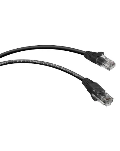 PC-UTP-RJ45-Cat.5e-1m-BK-LSZH (9537c), чёрный. Патч-корд медный. CABEUS в Щелково