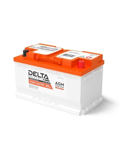 Delta START MASTER AGM 1280 (80 Ah). Аккумулятор автомобильный герметичный свинцово-кислотный. Delta в Щелково