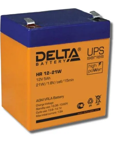 Delta HR 12-21 W. Аккумулятор герметичный свинцово-кислотный. Delta в Щелково