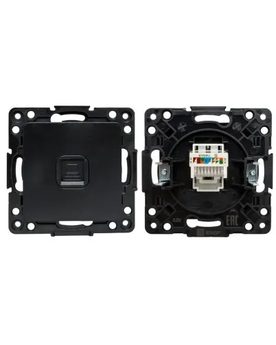 Стокгольм Механизм Розетки RJ-45 1-местной (EZK01-035-10). Механизм Розетки RJ-45 1-местной. EKF в Щелково