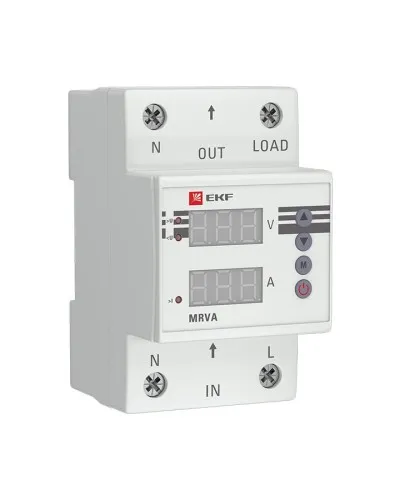 MRVA 50A PROxima (MRVA-50A). Реле напряжения и тока с дисплеем. EKF в Щелково