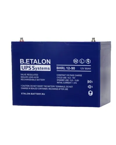 B.ETALON BHRL 12-90. Аккумулятор герметичный свинцово-кислотный. ETALON в Щелково