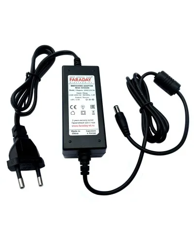 24W/12V/2A. Импульсный блок питания в пластиковом корпусе. FARADAY в Щелково