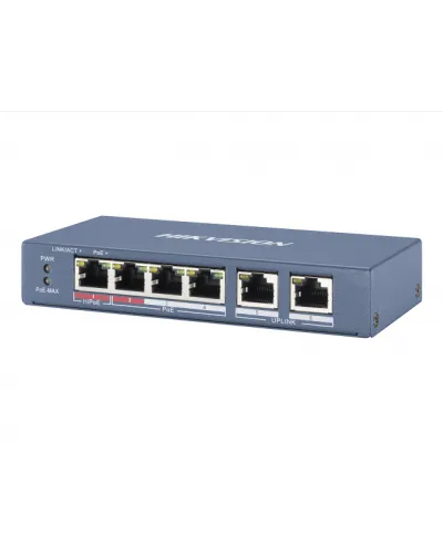 DS-3E0106P-E/M. Коммутатор с питанием POE. Hikvision в Щелково