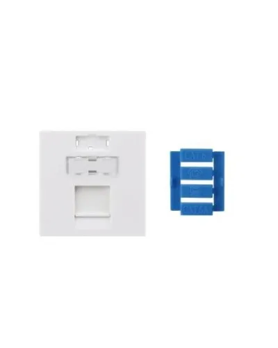 SIP3-1K-M45-45. Вставка 45x45 для 1 модуля Keystone Jack, со шторкой. Hyperline в Щелково