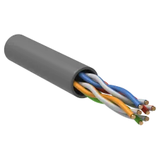 GENERICA U/UTP кат. 5E 100МГц 4 пары PVC INDOOR серый (BC1-C5E04-111-100-G). Кабель «витая пара» (LAN) для структурированных систем связи. IEK