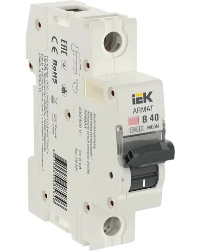 M06N 1P B 40А 6кА ARMAT (AR-M06N-1-B040). Автоматический выключатель. IEK в Щелково