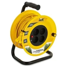 УК30 4 места, 30м (WKP23-06-04-30). Удлинитель на катушке Garden. IEK