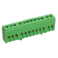 Шина PE земля ШНИ-6х9-10-К-З (YNN10-69-10KD-K06). Шина в корпусном изоляторе на DIN-рейку. IEK