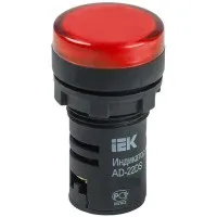 Лампа AD22DS (LED) матрица D22мм красный 12В AC/DC (BLS10-ADDS-012-K04). Светосигнальный индикатор. IEK