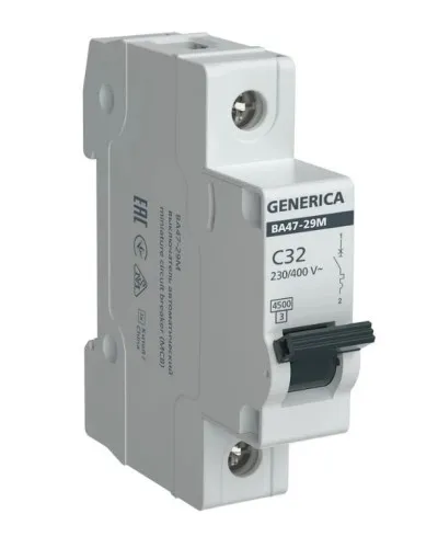 GENERICA ВА47-29М 1P C 32А 4,5кА (MVA21-1-032-C-G). Автоматический выключатель. IEK в Щелково