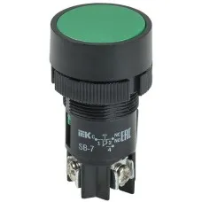 Кнопка SВ-7 Пуск зеленая D=22 мм (BBT40-SB7-K06). Кнопка. IEK