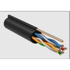 GENERICA U/UTP 5E 24AWG 4PR LDPE трос черный (BC3-C5E04-159-305-R-G). Кабель «витая пара» (LAN) для структурированных систем связи. IEK