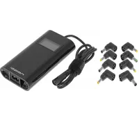Блок питания Ippon D90U автоматический 90W 15V-19.5V 8-connectors 4.5A 1xUSB 2.1A, LCD индикатор (654527). Блок питания. Ippon