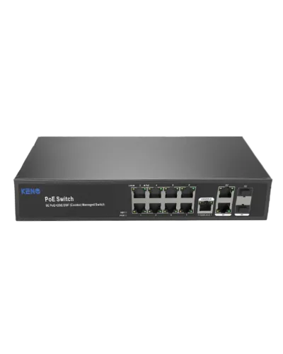 KN-SW802SFP/M2. Коммутатор с питанием по PoE. KENO в Щелково