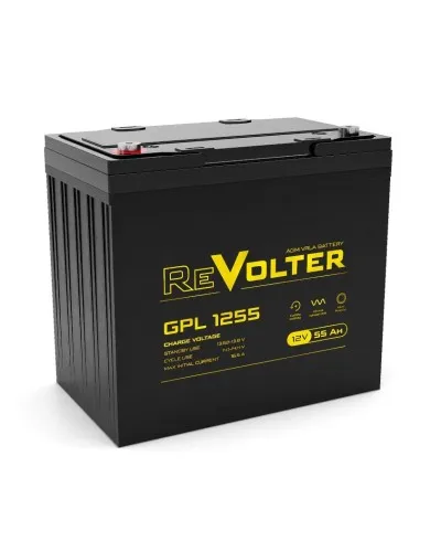 Revolter GPL 1255. Аккумулятор автомобильный герметичный свинцово-кислотный. Revolter в Щелково