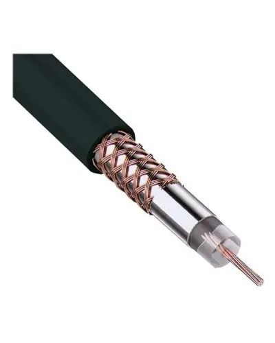 RG-58 A/U, 50 Ом, Cu/Al/Cu, 64%, 100 м, черный (01-2003). Кабель коаксиальный радиочастотный. Rexant в Щелково