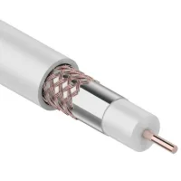 RG-6U+Cu, 75 Ом, Cu/Al/Cu, 64%, 305 м, INDOOR, белый, REXANT (01-2231). Кабель коаксиальный радиочастотный. Rexant