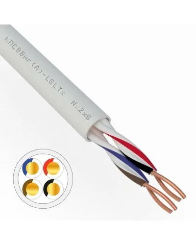 КПСВВнг(А)-LSLTx 2х2х0,75 REXANT (01-4876). Кабель для систем передачи данных пониженной пожароопасности c низким дымо- и газовыделением, с низкой токсичностью продуктов горения. Rexant в Щелково