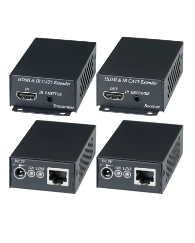 HE02EI. Комплект для передачи HDMI-сигнала с ИК-повторителем. SC&T в Щелково